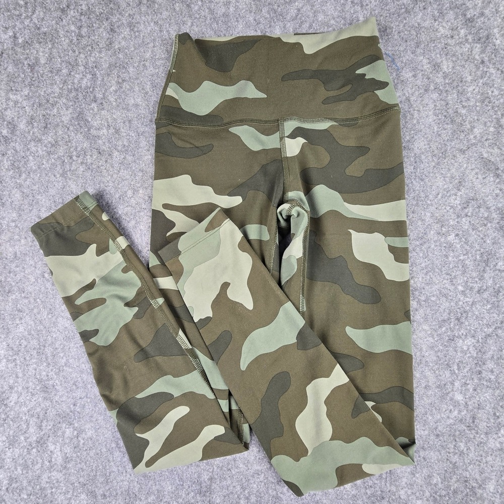 PINK Victoria's Secret Leggings Womens XS Green Camo Ultimate High Rise Stretch